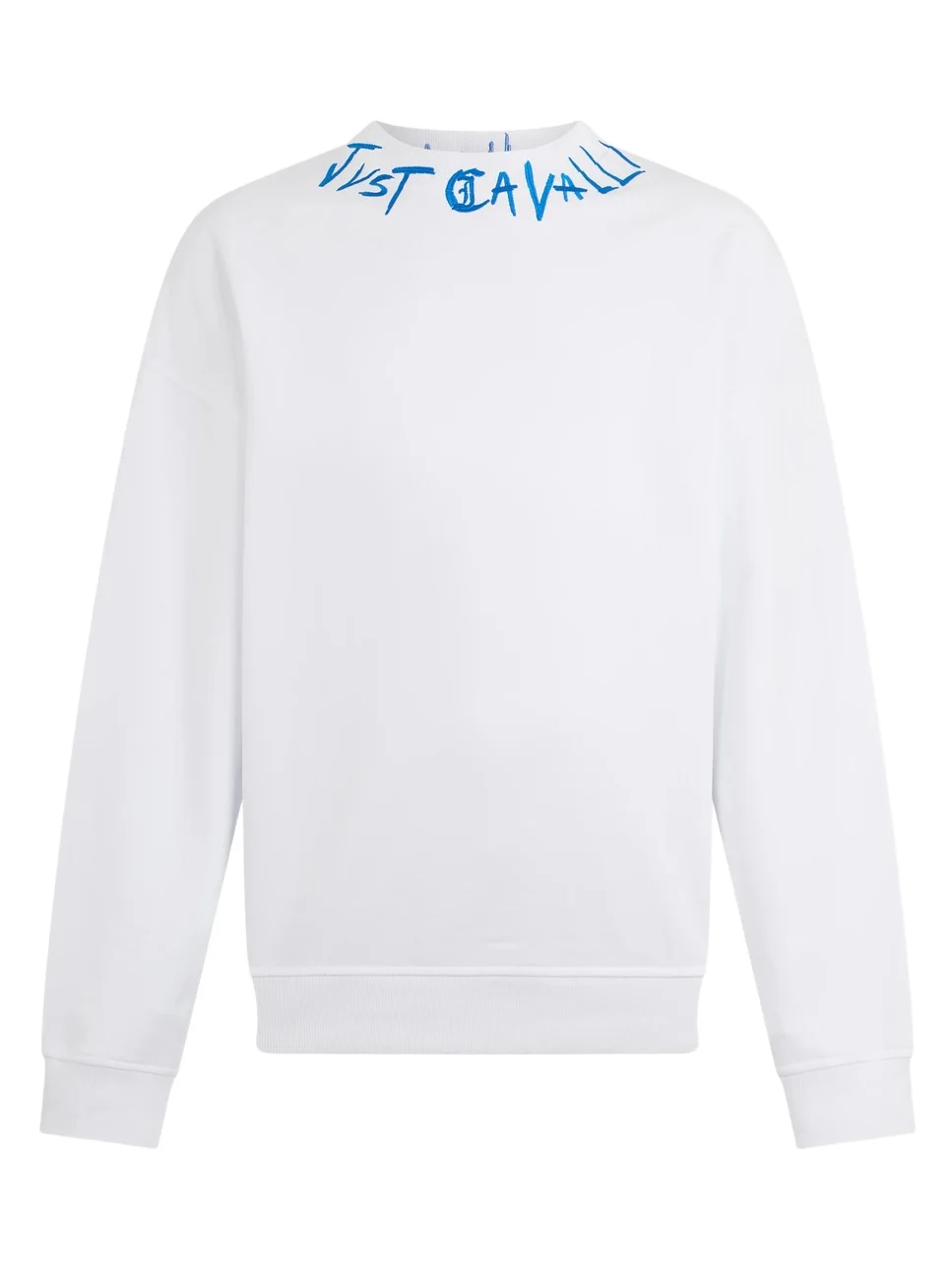 Roberto Cavalli Cotton sweatshirt with graffiti logo
