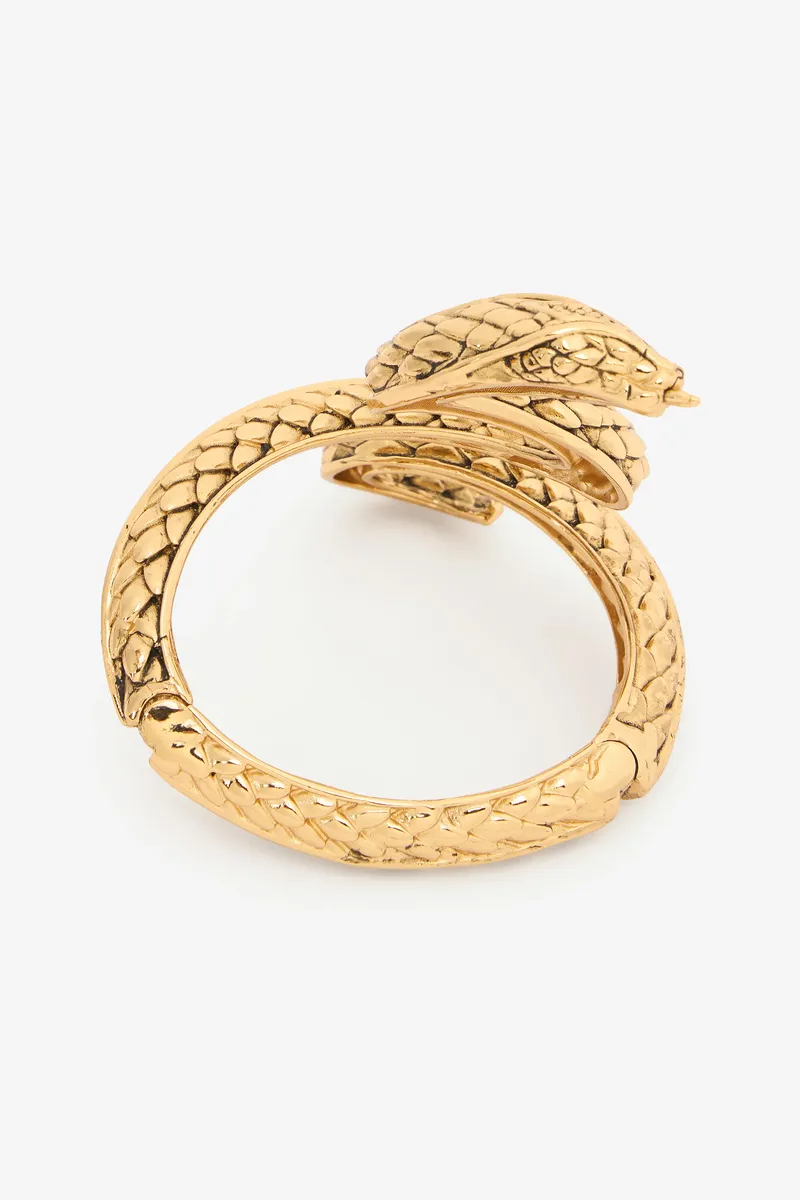Roberto Cavalli Antique Gold Snake Cuff Bracelet | Thumbnail 3 Roberto Cavalli Antique Gold Snake Cuff Bracelet | Thumbnail 3