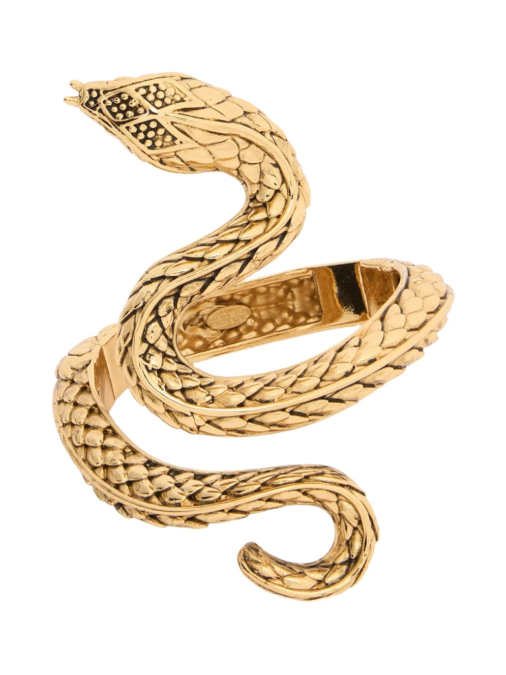 Antique Gold Snake Cuff Bracelet
