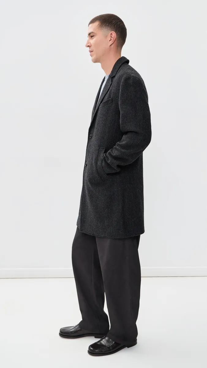 Billy Reid Herringbone Otto Overcoat | Thumbnail 4 Billy Reid Herringbone Otto Overcoat | Thumbnail 4