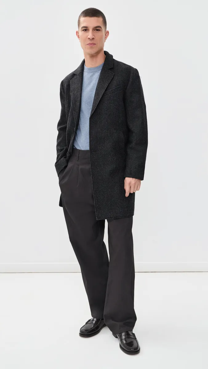 Billy Reid Herringbone Otto Overcoat | Thumbnail 5 Billy Reid Herringbone Otto Overcoat | Thumbnail 5