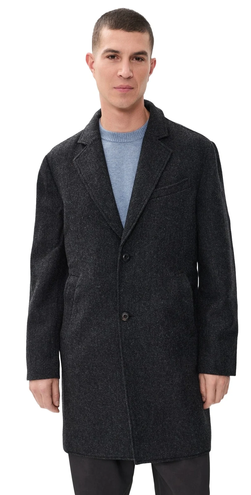Billy Reid Herringbone Otto Overcoat