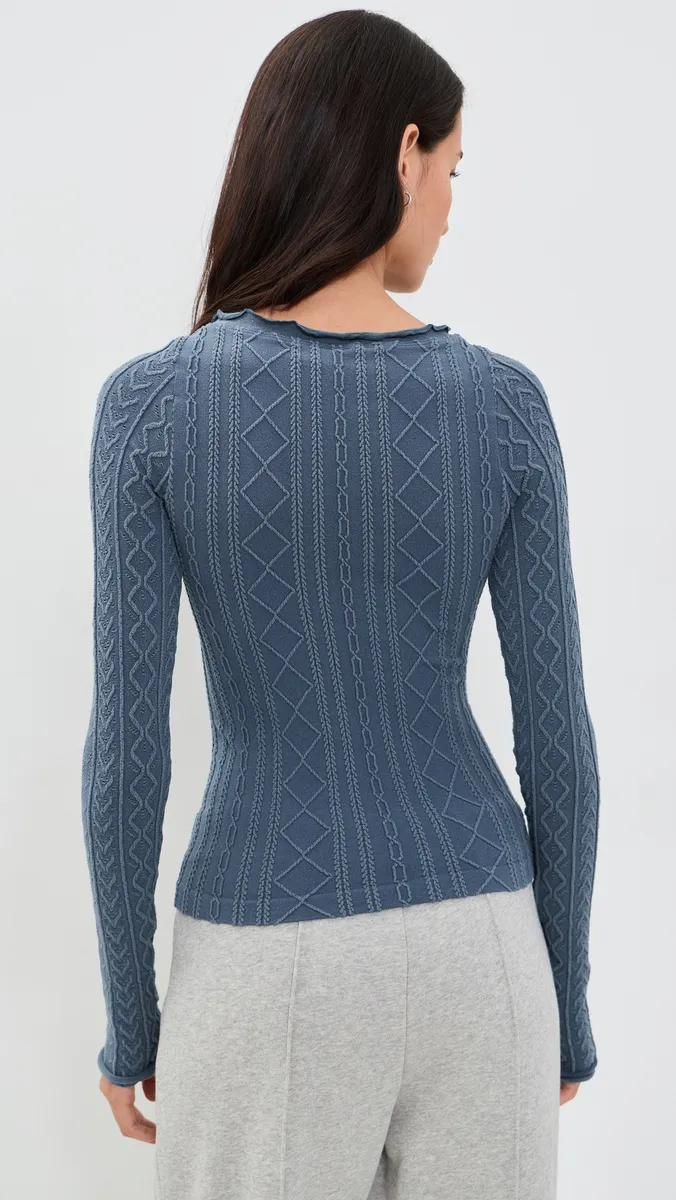 Free People So Soft Seamless Modal Cable Top | Thumbnail 4