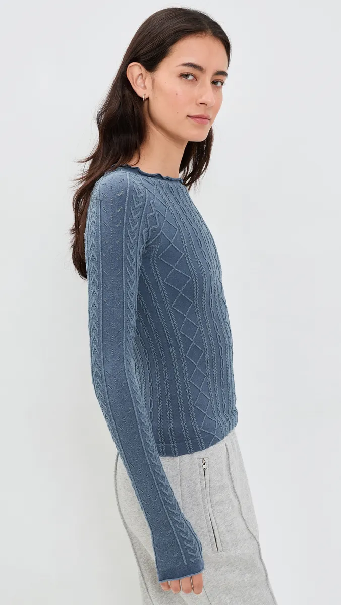 Free People So Soft Seamless Modal Cable Top | Thumbnail 5