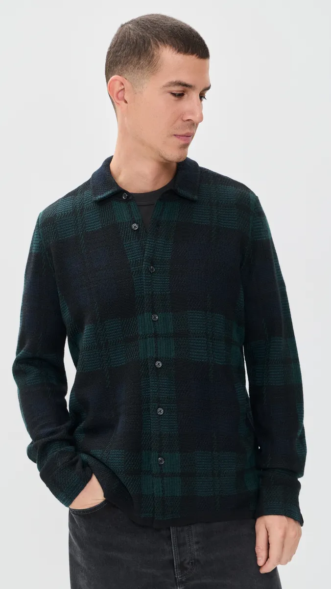 rag & bone Knit Plaid Dalton Full Button Sweater | Thumbnail 2 rag & bone Knit Plaid Dalton Full Button Sweater | Thumbnail 2