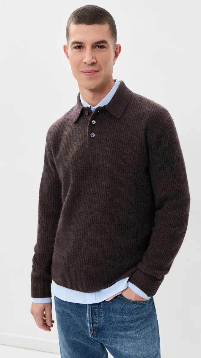 Alex Mill Carl Polo Cashmere Sweater | Thumbnail 2 Alex Mill Carl Polo Cashmere Sweater | Thumbnail 2