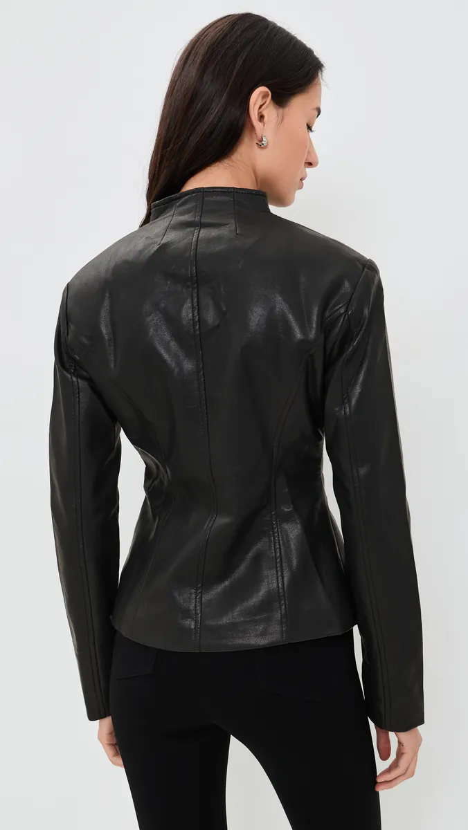 LIONESS Cosmopolitan Faux Leather Jacket | Thumbnail 3