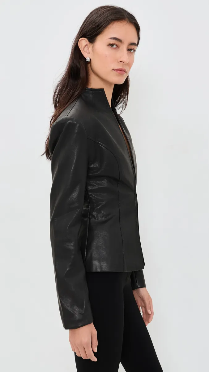 LIONESS Cosmopolitan Faux Leather Jacket | Thumbnail 4