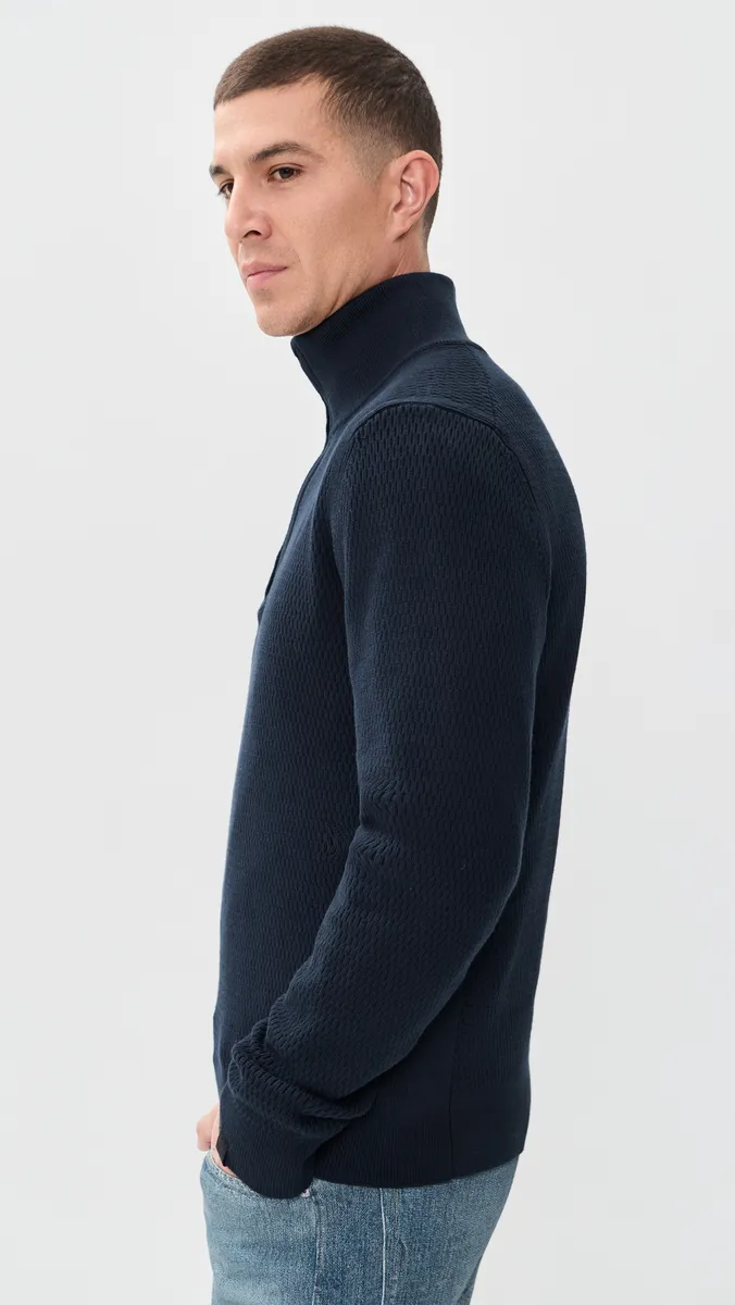 rag & bone Danton Waffle Quarter Zip Sweater | Thumbnail 4