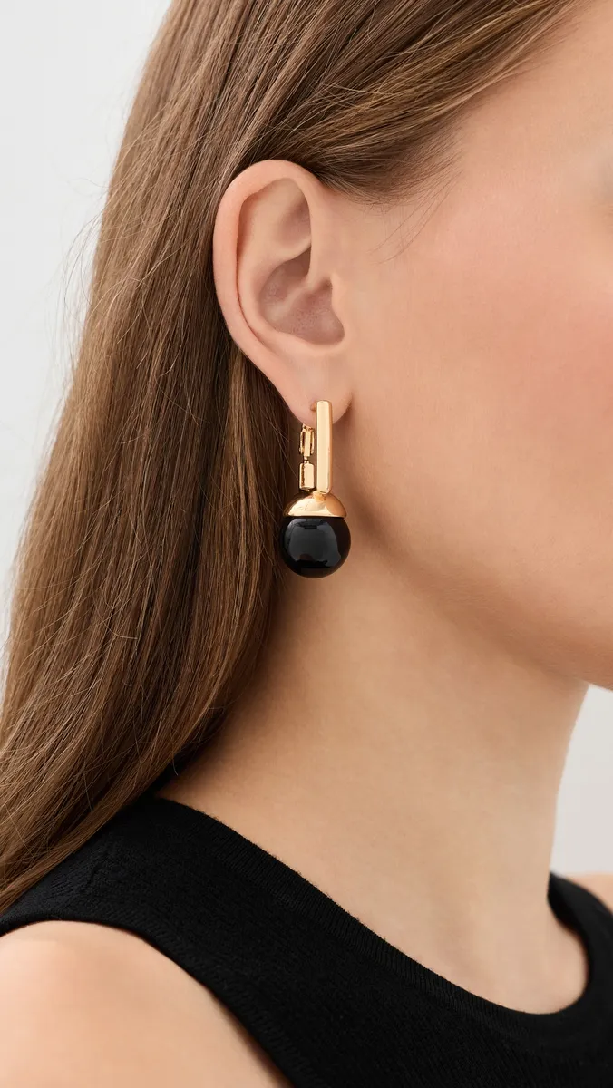By Adina Eden Colored Ball Huggie Earrings | Thumbnail 3 By Adina Eden Colored Ball Huggie Earrings | Thumbnail 3