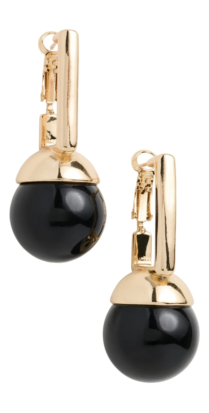 By Adina Eden Colored Ball Huggie Earrings