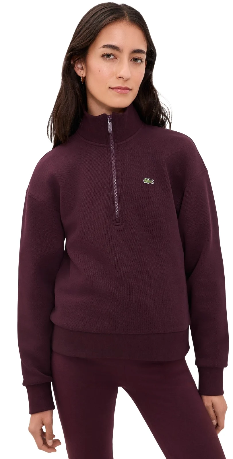 Lacoste Pique Half Zip Sweatshirt