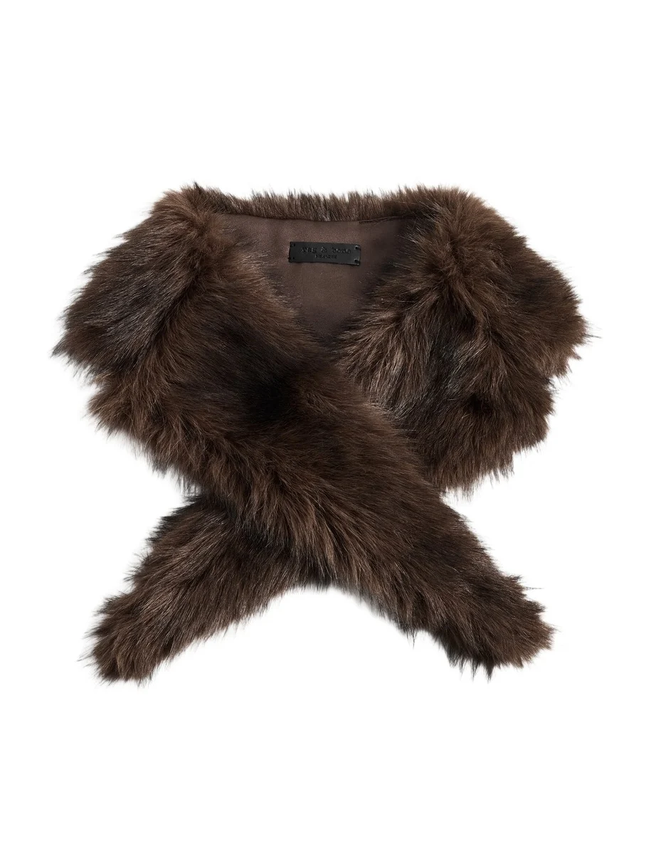 Mel Faux Fur Lapel Scarf Mel Faux Fur Lapel Scarf