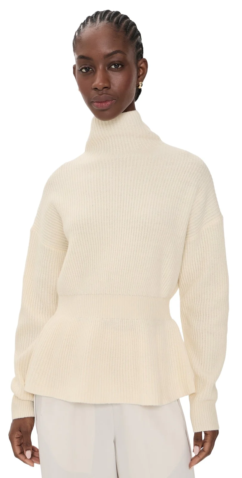 Theory Cinch Waist Turtleneck Sweater