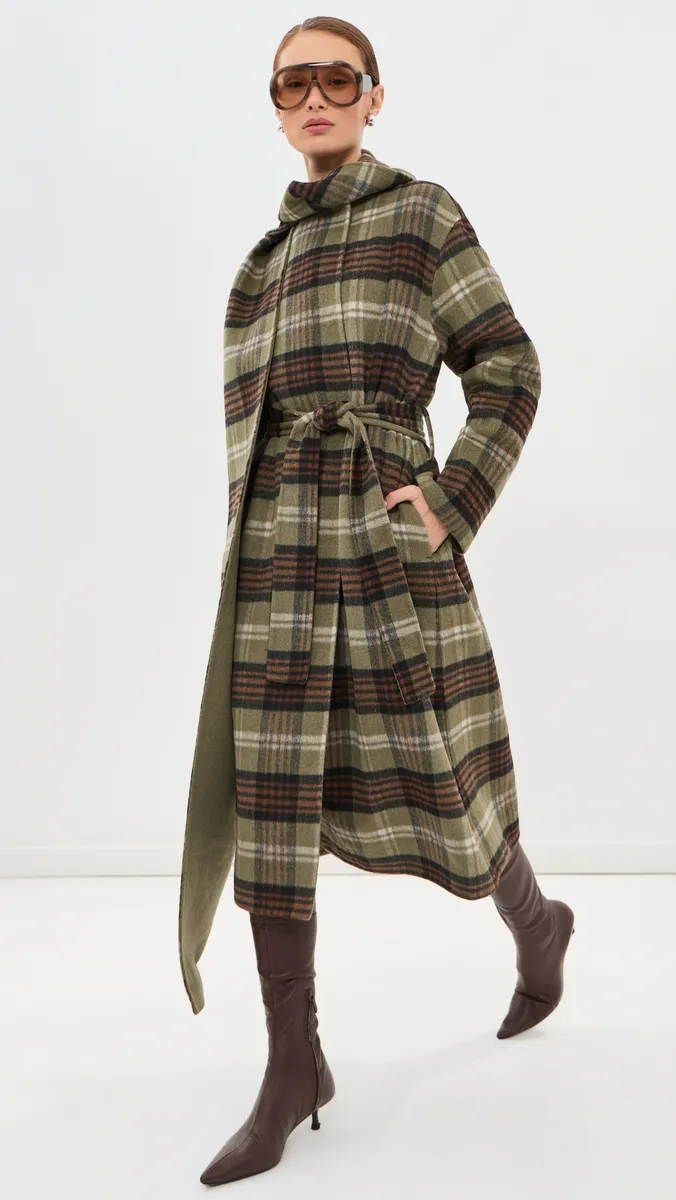 LE BOP Ashley Long Scarf Coat | Thumbnail 2 LE BOP Ashley Long Scarf Coat | Thumbnail 2