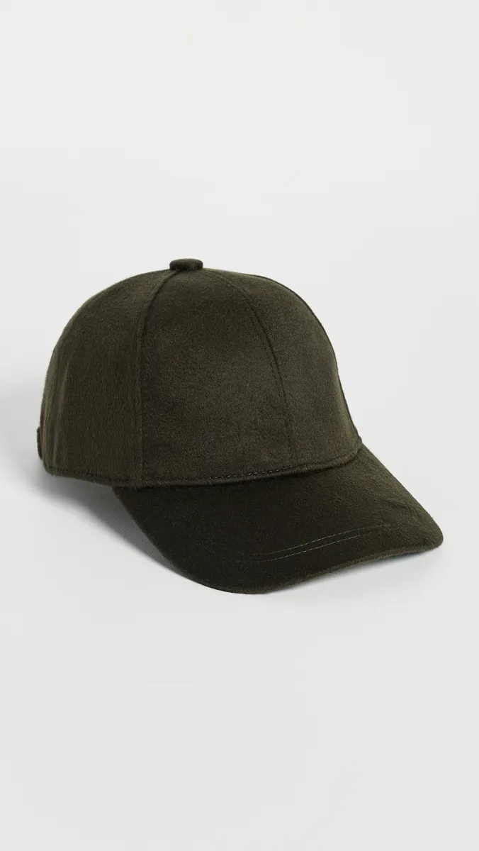 Vince Cashmere Baseball Cap with Leather Strap | Thumbnail 2 Vince Cashmere Baseball Cap with Leather Strap | Thumbnail 2