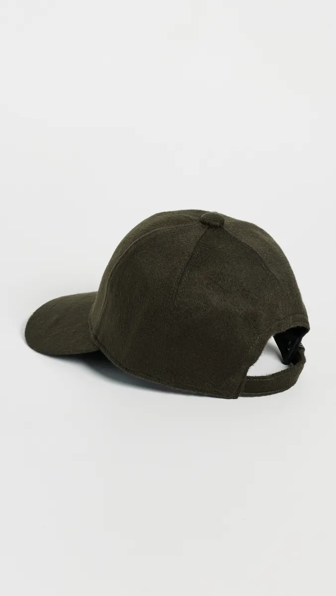 Vince Cashmere Baseball Cap with Leather Strap | Thumbnail 3 Vince Cashmere Baseball Cap with Leather Strap | Thumbnail 3