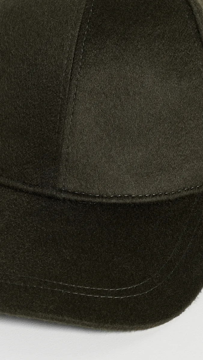Vince Cashmere Baseball Cap with Leather Strap | Thumbnail 4 Vince Cashmere Baseball Cap with Leather Strap | Thumbnail 4