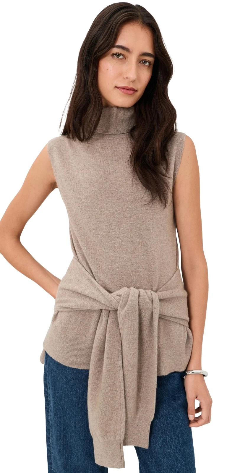 White + Warren Cashmere Blend Sleeveless Pullover