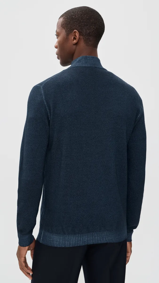 FEDELI Merino Wool Quarter Zip Sweater | Thumbnail 3 FEDELI Merino Wool Quarter Zip Sweater | Thumbnail 3