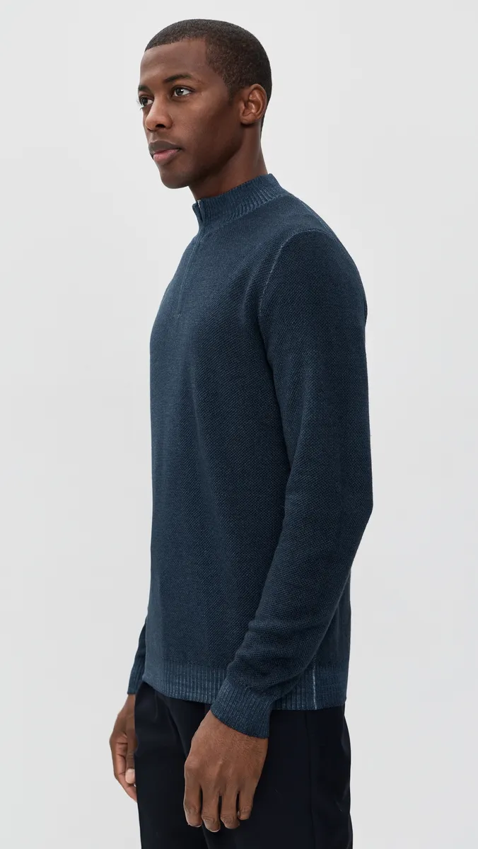 FEDELI Merino Wool Quarter Zip Sweater | Thumbnail 4 FEDELI Merino Wool Quarter Zip Sweater | Thumbnail 4