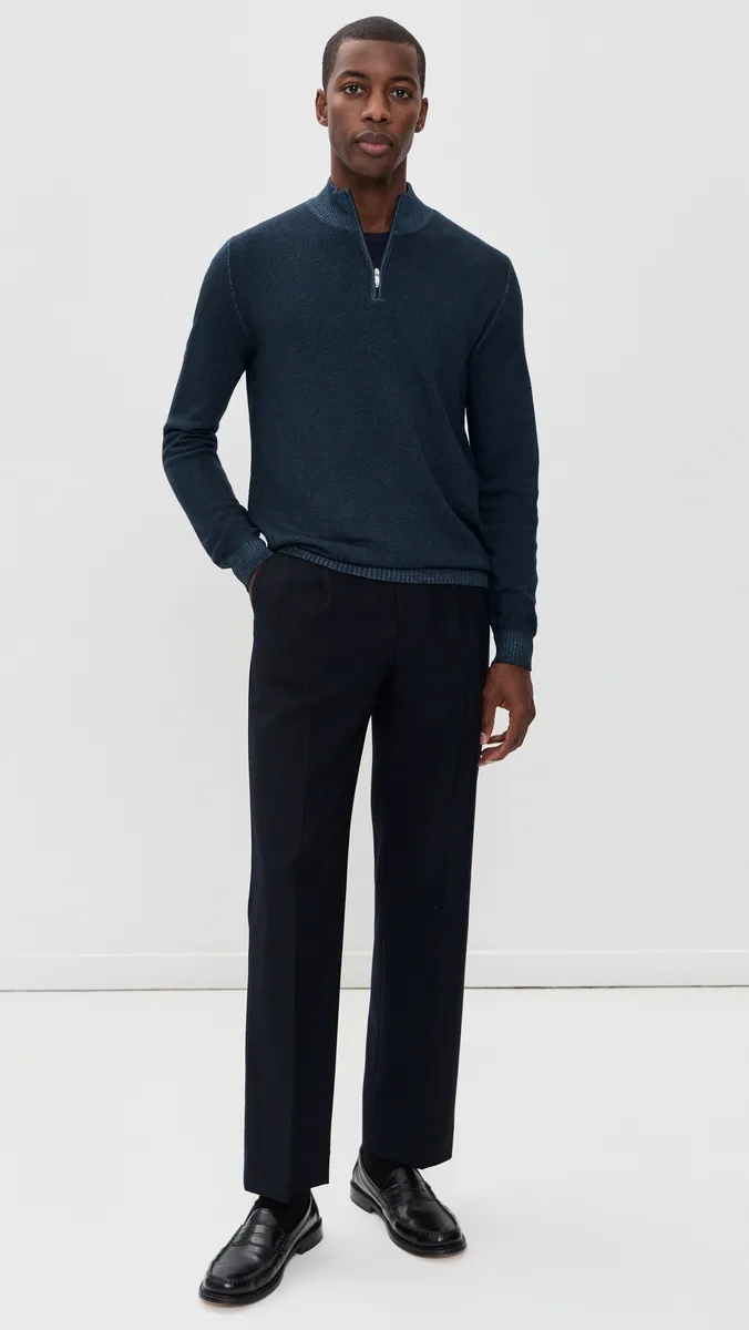 FEDELI Merino Wool Quarter Zip Sweater | Thumbnail 5 FEDELI Merino Wool Quarter Zip Sweater | Thumbnail 5