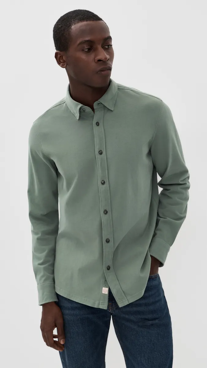 Marine Layer Luxe 250 Button Down Shirt | Thumbnail 2 Marine Layer Luxe 250 Button Down Shirt | Thumbnail 2