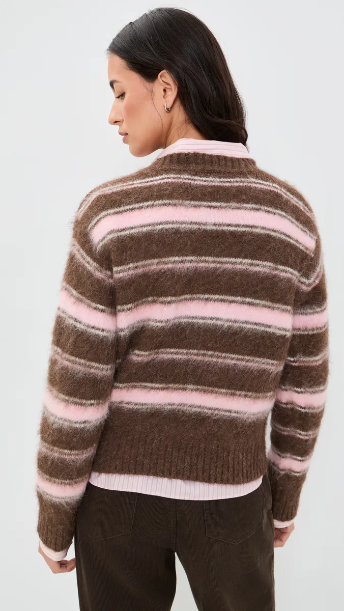 Dunst Striped Hairy Sweater | Thumbnail 4