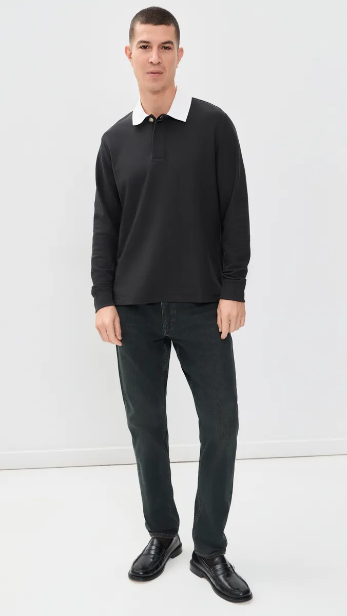 rag & bone Classic Solid Rugby Polo Tee | Thumbnail 5 rag & bone Classic Solid Rugby Polo Tee | Thumbnail 5