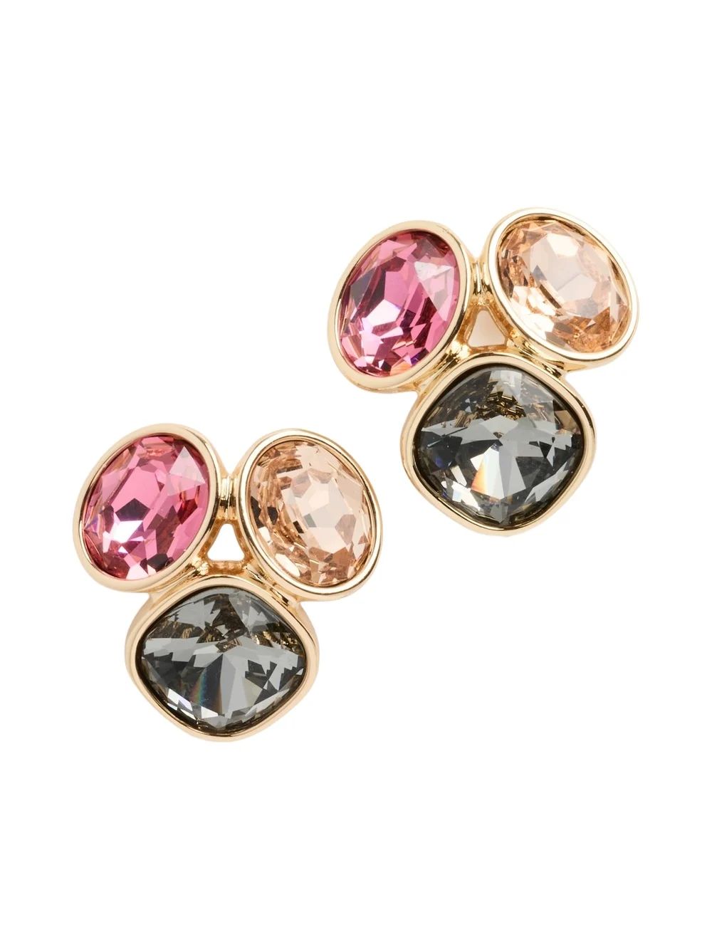 By Adina Eden Pink Multicolor Stud Earrings