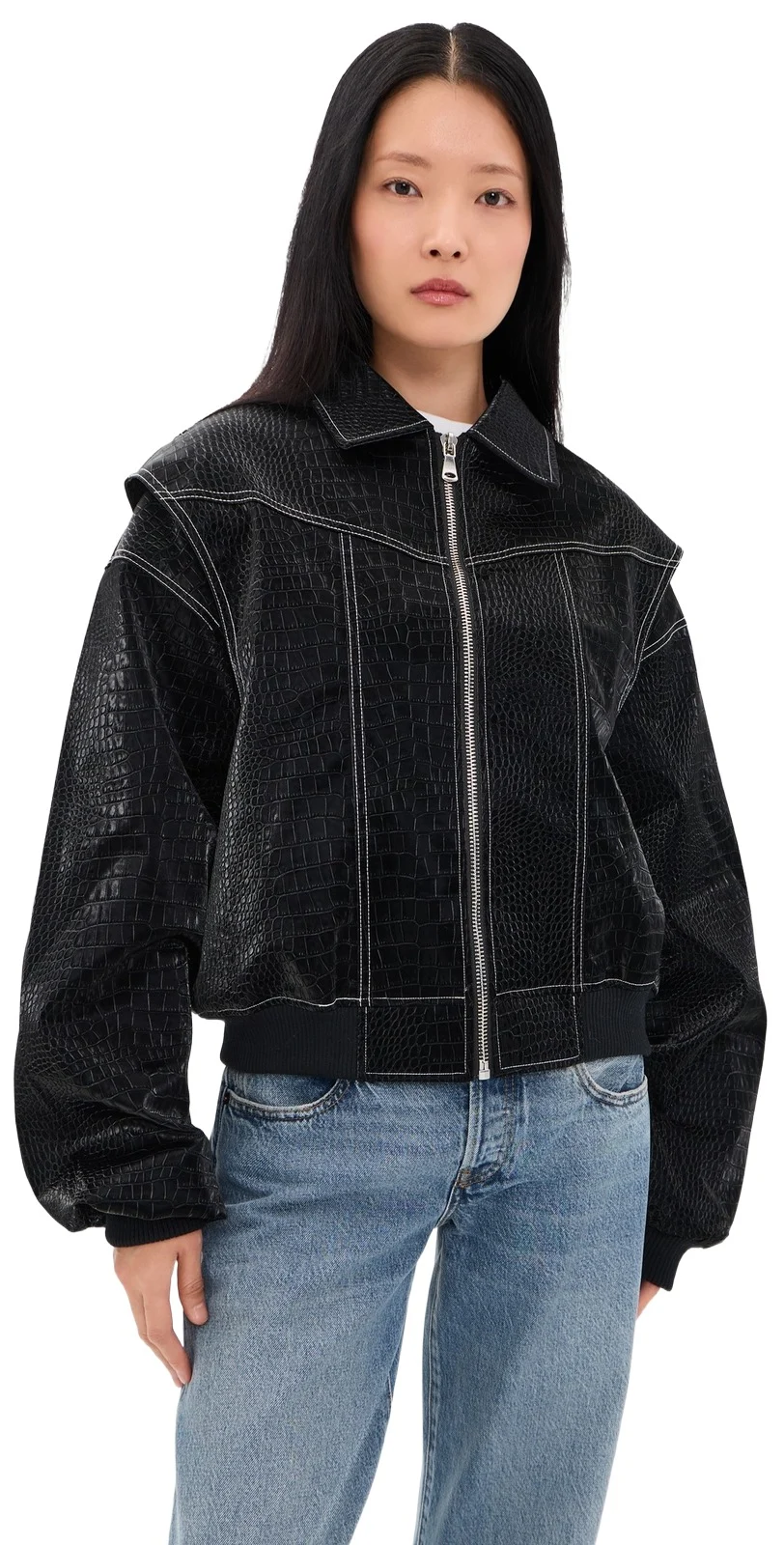 Vista Faux Leather Bomber Jacket Vista Faux Leather Bomber Jacket