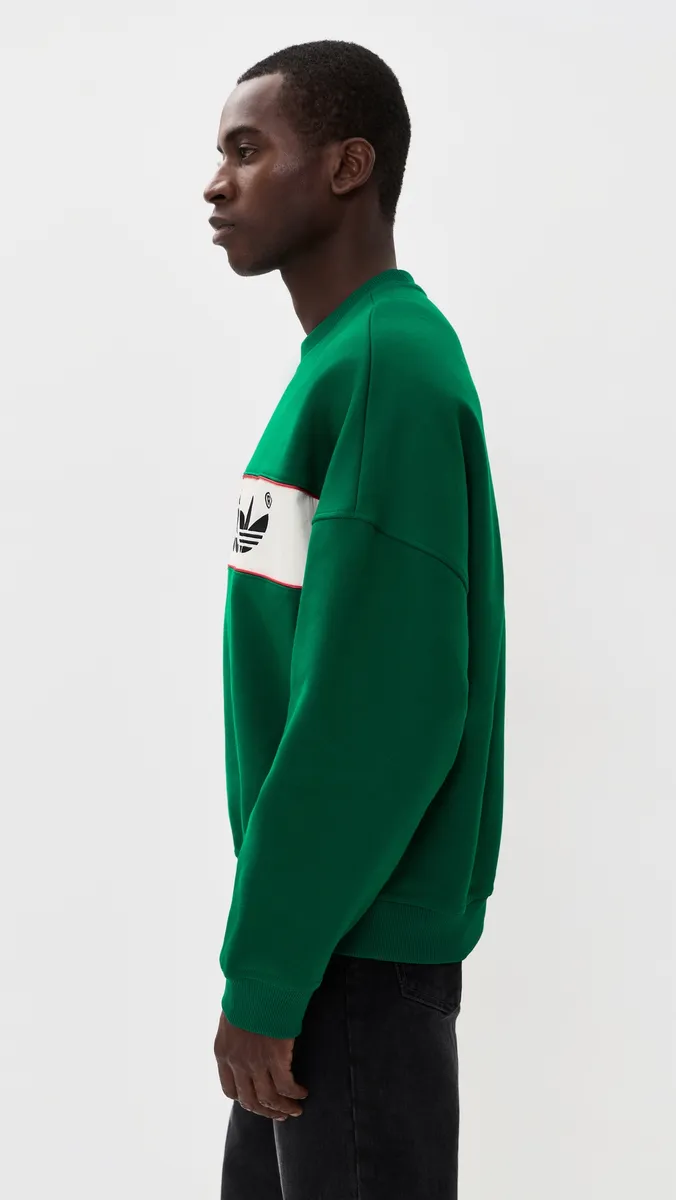 Adidas Blocked Signature Crew Neck Sweatshirt | Thumbnail 4 Adidas Blocked Signature Crew Neck Sweatshirt | Thumbnail 4