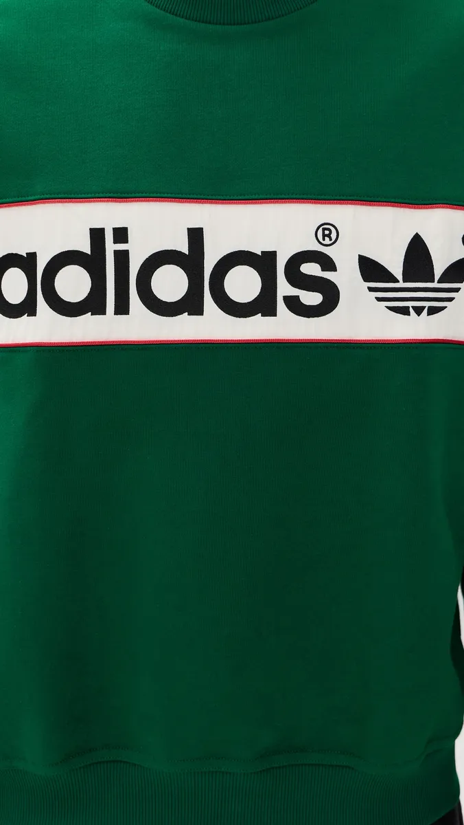 Adidas Blocked Signature Crew Neck Sweatshirt | Thumbnail 6 Adidas Blocked Signature Crew Neck Sweatshirt | Thumbnail 6