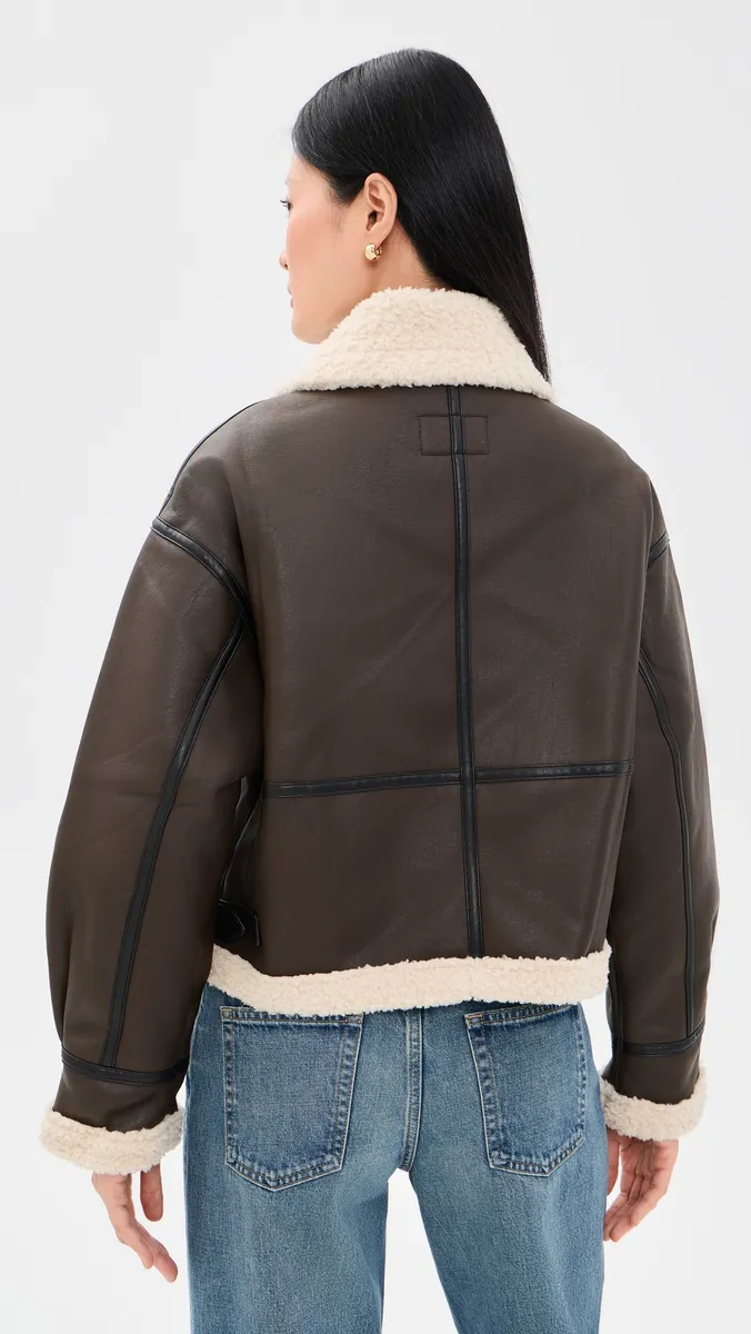 Alpha Industries Grove Relaxed Fitmoto Faux Leather Jacket | Thumbnail 3