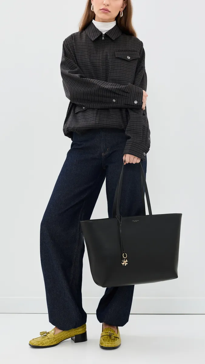 Tory Burch Top Zip Leather Tote | Thumbnail 3 Tory Burch Top Zip Leather Tote | Thumbnail 3