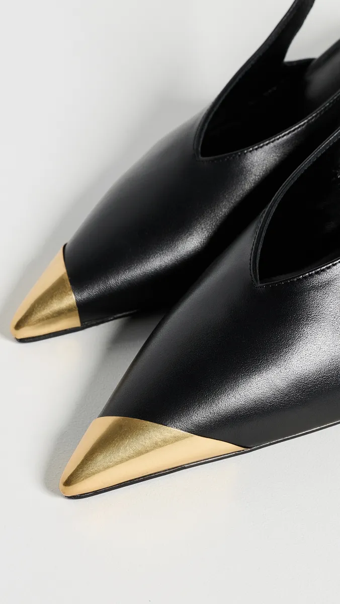 Anine Bing Nelly Slingback Metal Toe Pumps | Thumbnail 6