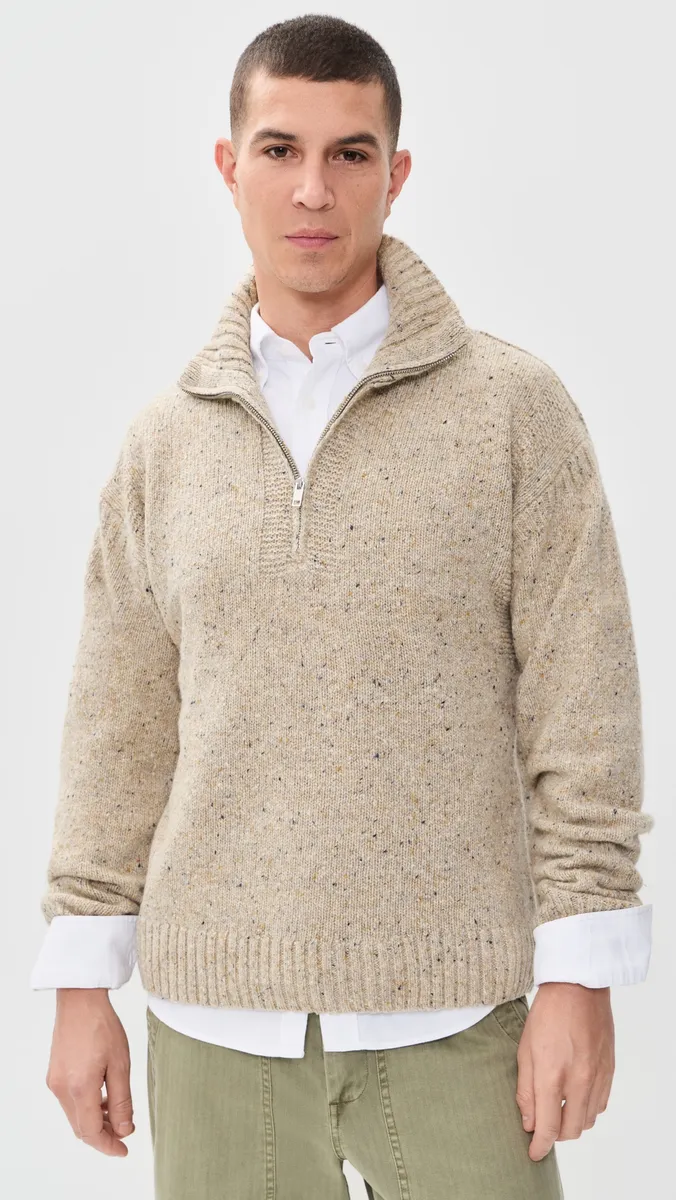 Alex Mill Zip Funnel Neck Sweater | Thumbnail 3 Alex Mill Zip Funnel Neck Sweater | Thumbnail 3