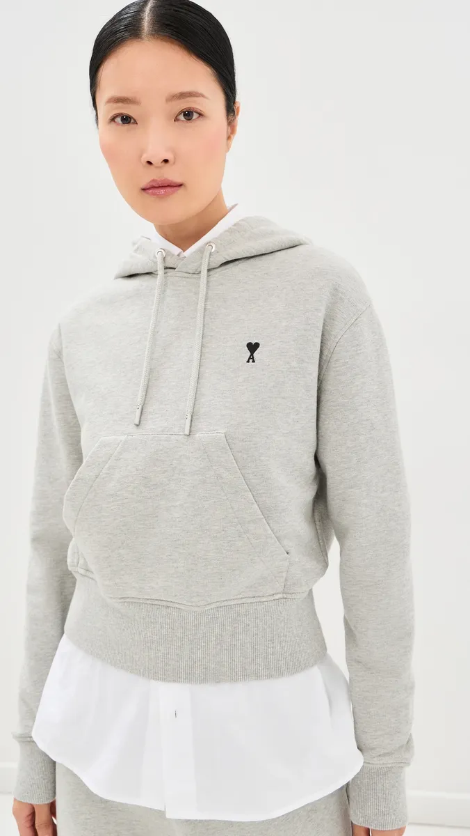 AMI Contrasted De Coeur Hoodie | Thumbnail 2