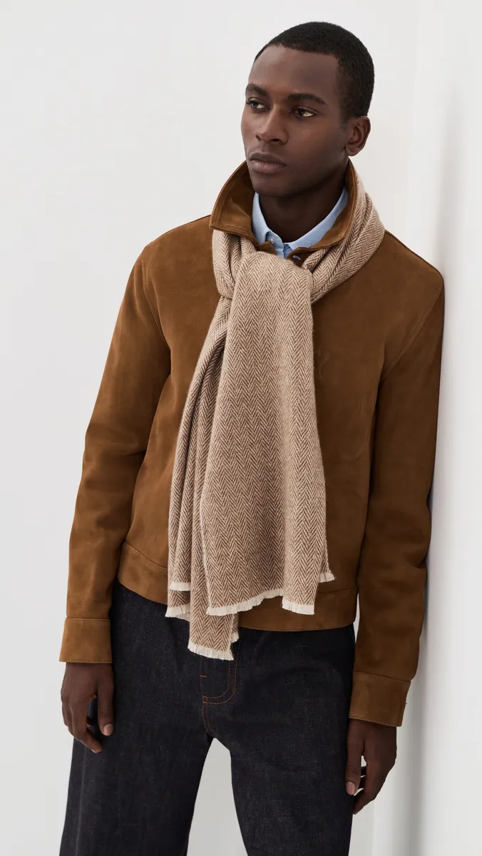 Vince Cashmere Herringbone Scarf | Thumbnail 2 Vince Cashmere Herringbone Scarf | Thumbnail 2
