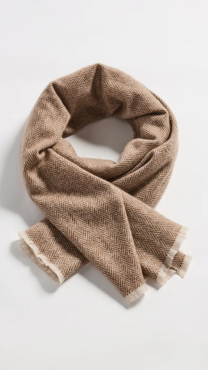 Vince Cashmere Herringbone Scarf | Thumbnail 3 Vince Cashmere Herringbone Scarf | Thumbnail 3