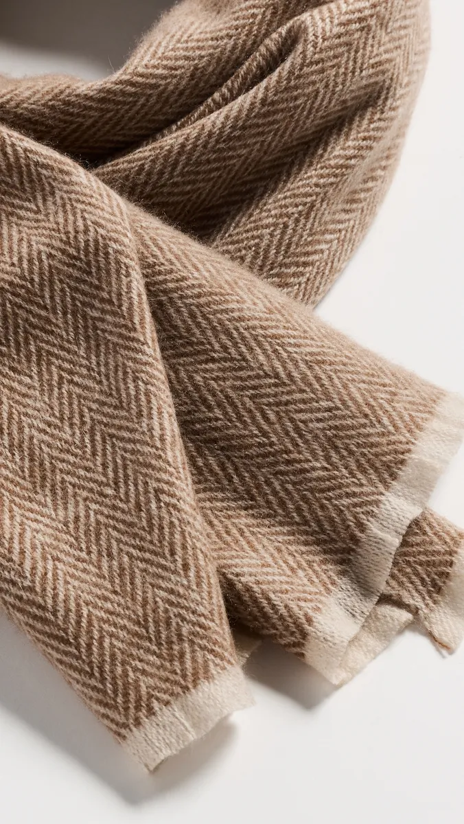 Vince Cashmere Herringbone Scarf | Thumbnail 4 Vince Cashmere Herringbone Scarf | Thumbnail 4