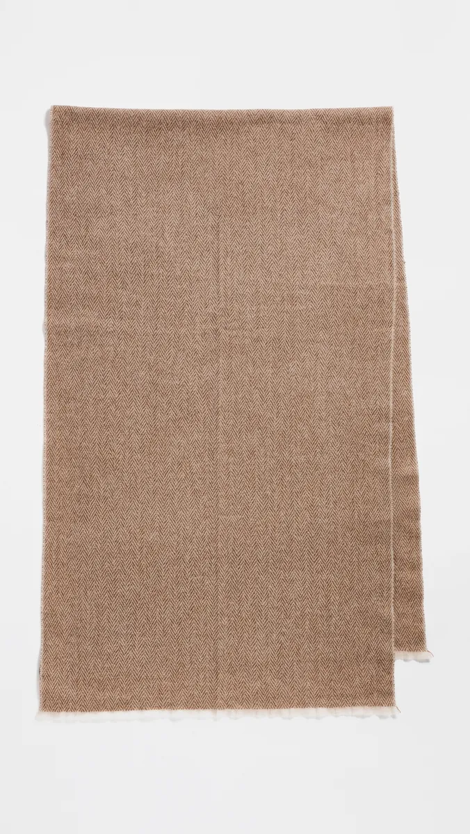 Vince Cashmere Herringbone Scarf | Thumbnail 5 Vince Cashmere Herringbone Scarf | Thumbnail 5
