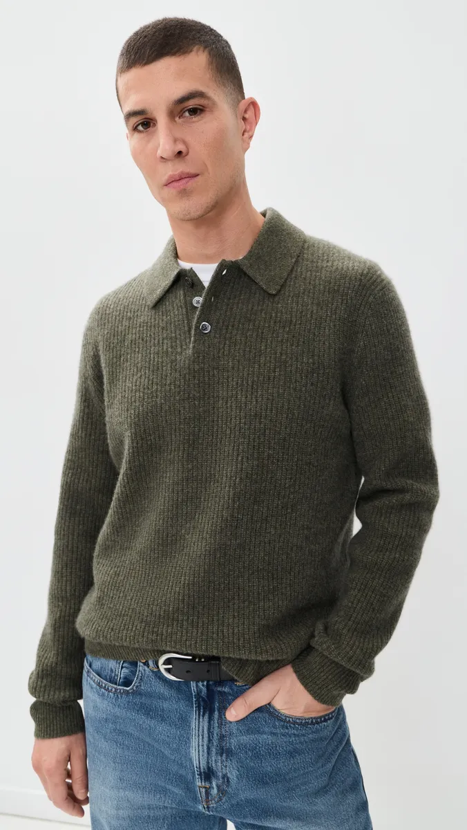 Alex Mill Carl Polo Cashmere Sweater | Thumbnail 2 Alex Mill Carl Polo Cashmere Sweater | Thumbnail 2