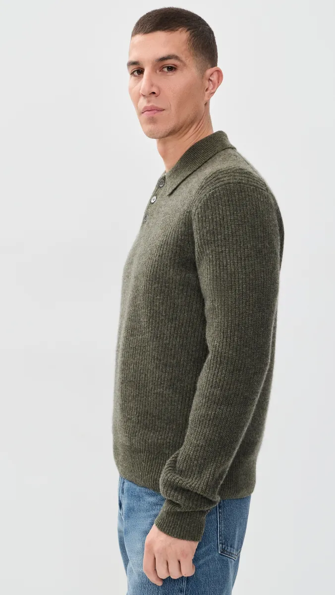 Alex Mill Carl Polo Cashmere Sweater | Thumbnail 4 Alex Mill Carl Polo Cashmere Sweater | Thumbnail 4