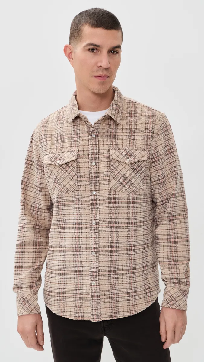 Marine Layer Plaid Snap Shirt | Thumbnail 2 Marine Layer Plaid Snap Shirt | Thumbnail 2
