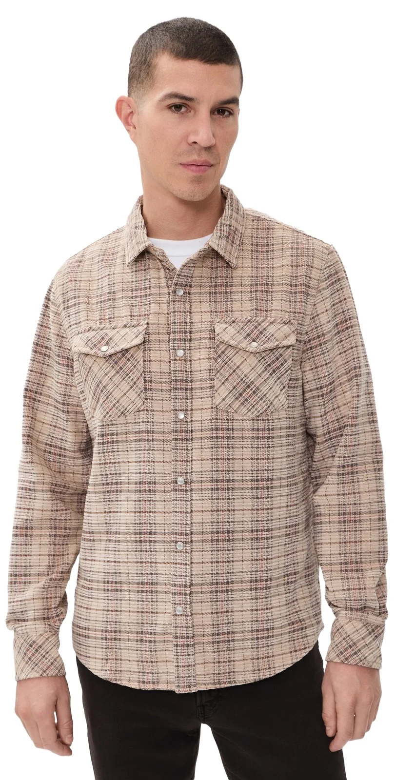 Marine Layer Plaid Snap Shirt