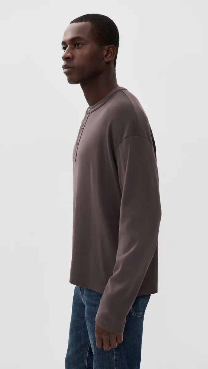 Frame Long Sleeve Henley Shirt | Thumbnail 4 Frame Long Sleeve Henley Shirt | Thumbnail 4