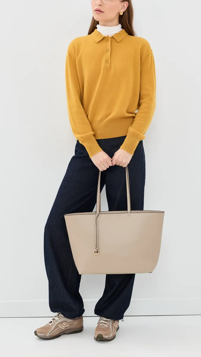 Tory Burch Top Zip Leather Tote | Thumbnail 3