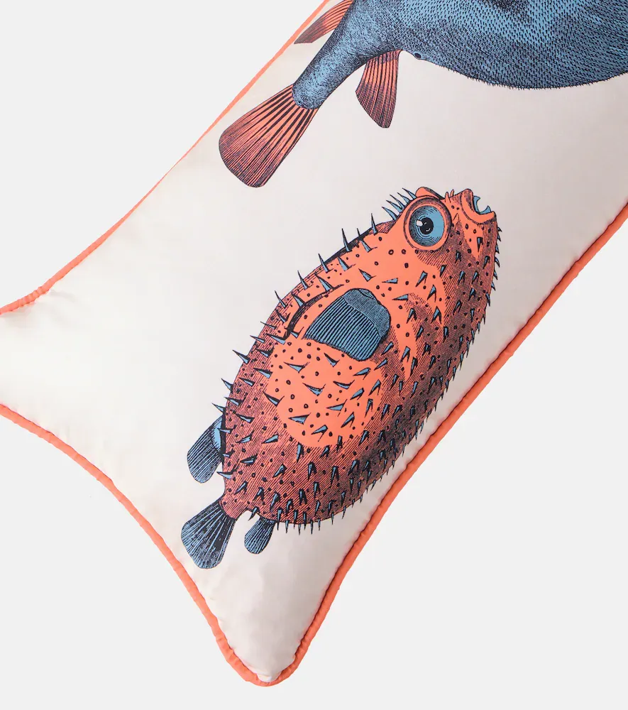 FORNASETTI Pesci printed silk cushion | Thumbnail 2 FORNASETTI Pesci printed silk cushion | Thumbnail 2