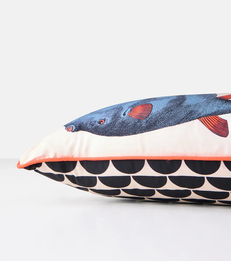 FORNASETTI Pesci printed silk cushion | Thumbnail 5 FORNASETTI Pesci printed silk cushion | Thumbnail 5